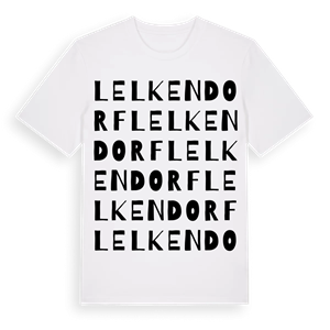 Lelkendorf ordlek t-shirt – ekologisk bomull t-shirt från Pinshirt