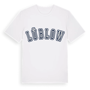 Lüblow college t-shirt – ekologisk bomull t-shirt från Pinshirt