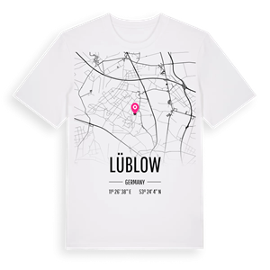Lüblow karta t-shirt – ekologisk bomull t-shirt från Pinshirt