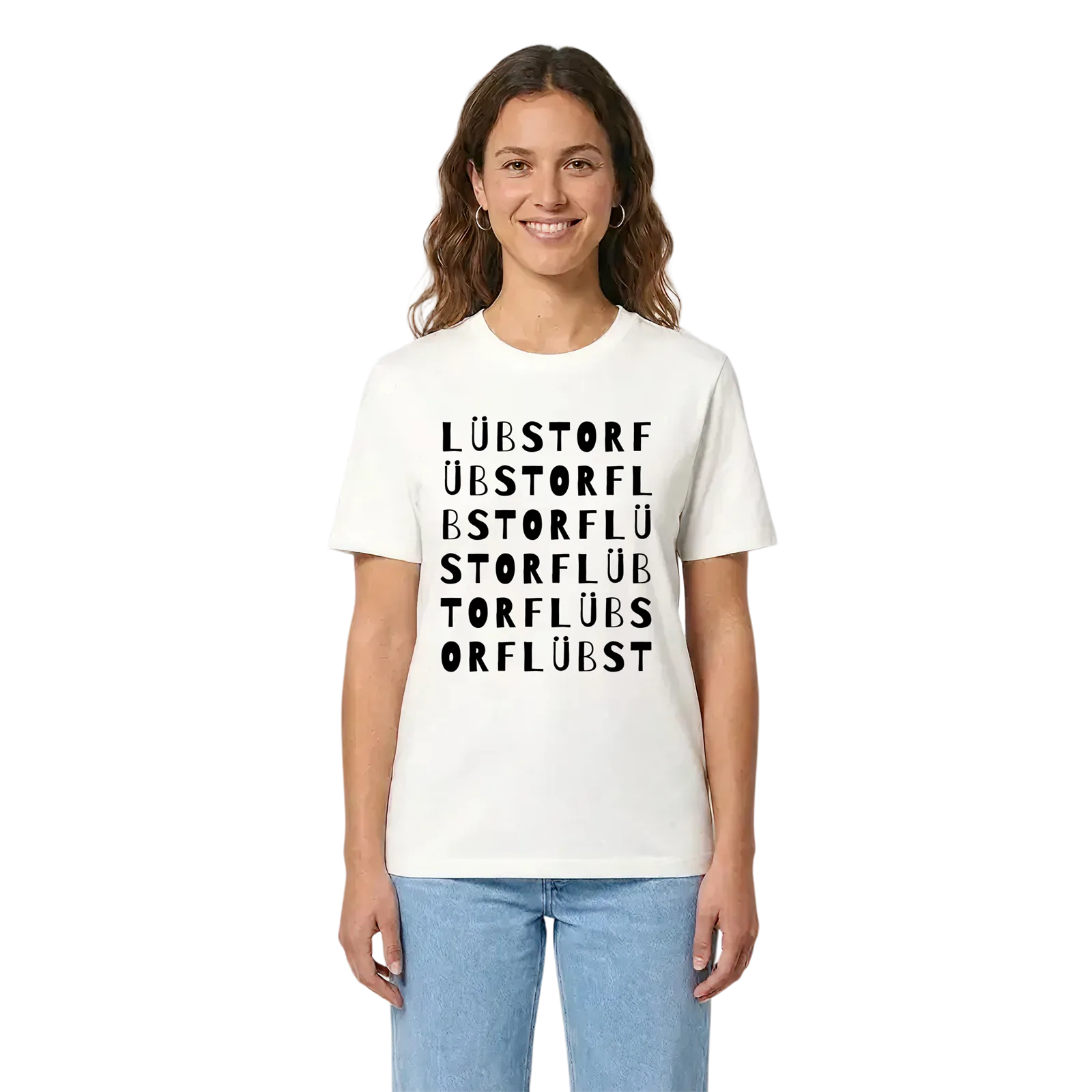 Lübstorf ordlek t-shirt – White, i miljö