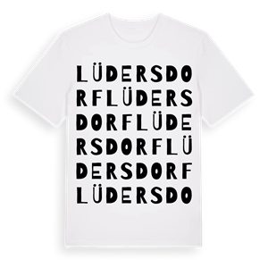 Lüdersdorf ordlek t-shirt – ekologisk bomull t-shirt från Pinshirt
