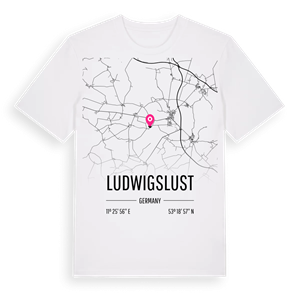 Ludwigslust karta t-shirt – ekologisk bomull t-shirt från Pinshirt