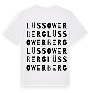 Lüssower Berg ordlek t-shirt – ekologisk bomull t-shirt från Pinshirt