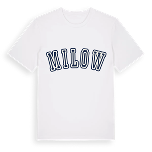 Milow college t-shirt – ekologisk bomull t-shirt från Pinshirt