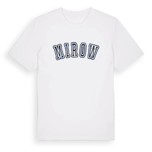Mirow college t-shirt – ekologisk bomull t-shirt från Pinshirt