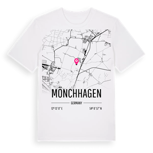 Mönchhagen karta t-shirt – ekologisk bomull t-shirt från Pinshirt