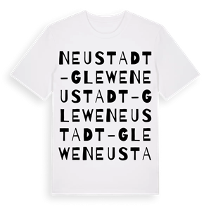 Neustadt-Glewe ordlek t-shirt – ekologisk bomull t-shirt från Pinshirt