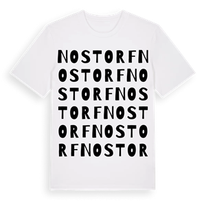 Nostorf ordlek t-shirt – ekologisk bomull t-shirt från Pinshirt