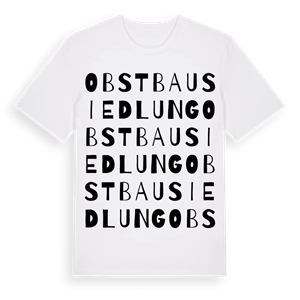 Obstbausiedlung ordlek t-shirt – ekologisk bomull t-shirt från Pinshirt