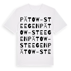 Pätow-Steegen ordlek t-shirt – ekologisk bomull t-shirt från Pinshirt