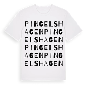 Pingelshagen ordlek t-shirt – ekologisk bomull t-shirt från Pinshirt