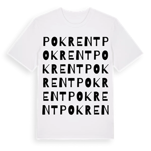 Pokrent ordlek t-shirt – ekologisk bomull t-shirt från Pinshirt