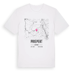 Priepert karta t-shirt – ekologisk bomull t-shirt från Pinshirt