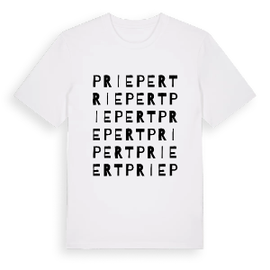 Priepert ordlek t-shirt – ekologisk bomull t-shirt från Pinshirt