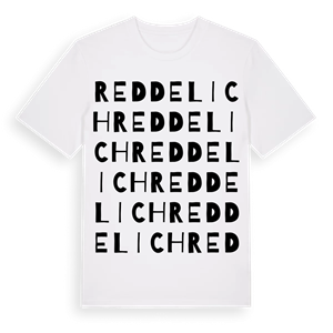 Reddelich ordlek t-shirt – ekologisk bomull t-shirt från Pinshirt