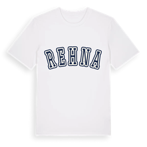 Rehna college t-shirt – ekologisk bomull t-shirt från Pinshirt