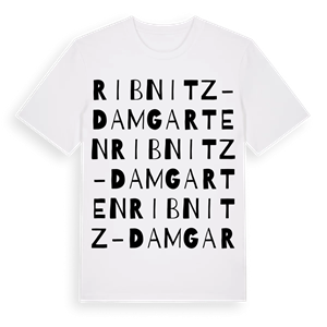Ribnitz-Damgarten ordlek t-shirt – ekologisk bomull t-shirt från Pinshirt