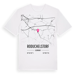 Roduchelstorf karta t-shirt – ekologisk bomull t-shirt från Pinshirt