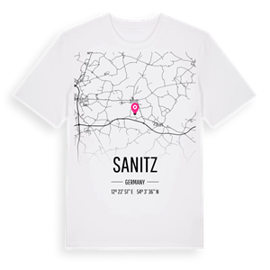 Sanitz karta t-shirt – ekologisk bomull t-shirt från Pinshirt