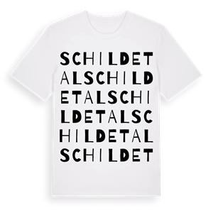 Schildetal ordlek t-shirt – ekologisk bomull t-shirt från Pinshirt