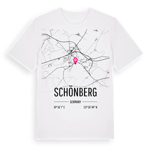 Schönberg karta t-shirt – ekologisk bomull t-shirt från Pinshirt