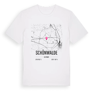 Schönwalde karta t-shirt – ekologisk bomull t-shirt från Pinshirt