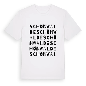 Schönwalde ordlek t-shirt – ekologisk bomull t-shirt från Pinshirt