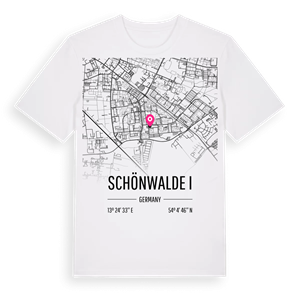 Schönwalde I karta t-shirt – ekologisk bomull t-shirt från Pinshirt