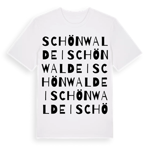 Schönwalde I ordlek t-shirt – ekologisk bomull t-shirt från Pinshirt