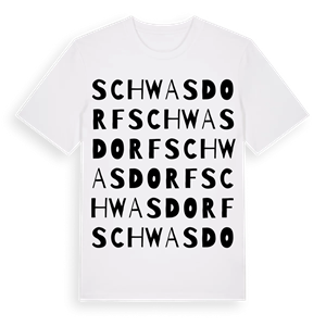 Schwasdorf ordlek t-shirt – ekologisk bomull t-shirt från Pinshirt