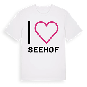 Jag älskar Seehof t-shirt stort tryck – ekologisk bomull t-shirt från Pinshirt