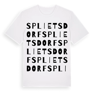 Splietsdorf ordlek t-shirt – ekologisk bomull t-shirt från Pinshirt