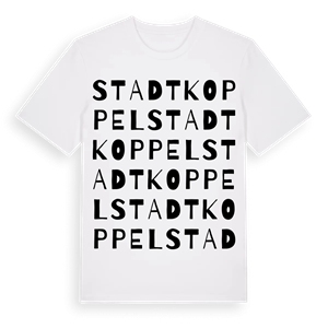 Stadtkoppel ordlek t-shirt – ekologisk bomull t-shirt från Pinshirt