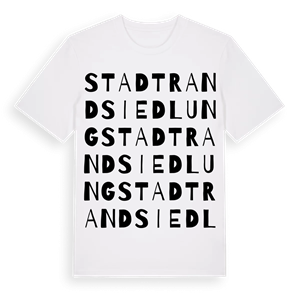 Stadtrandsiedlung ordlek t-shirt – ekologisk bomull t-shirt från Pinshirt