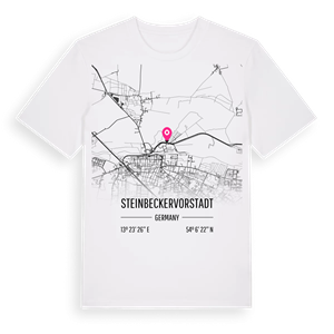 Steinbeckervorstadt karta t-shirt – ekologisk bomull t-shirt från Pinshirt
