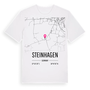 Steinhagen karta t-shirt – ekologisk bomull t-shirt från Pinshirt