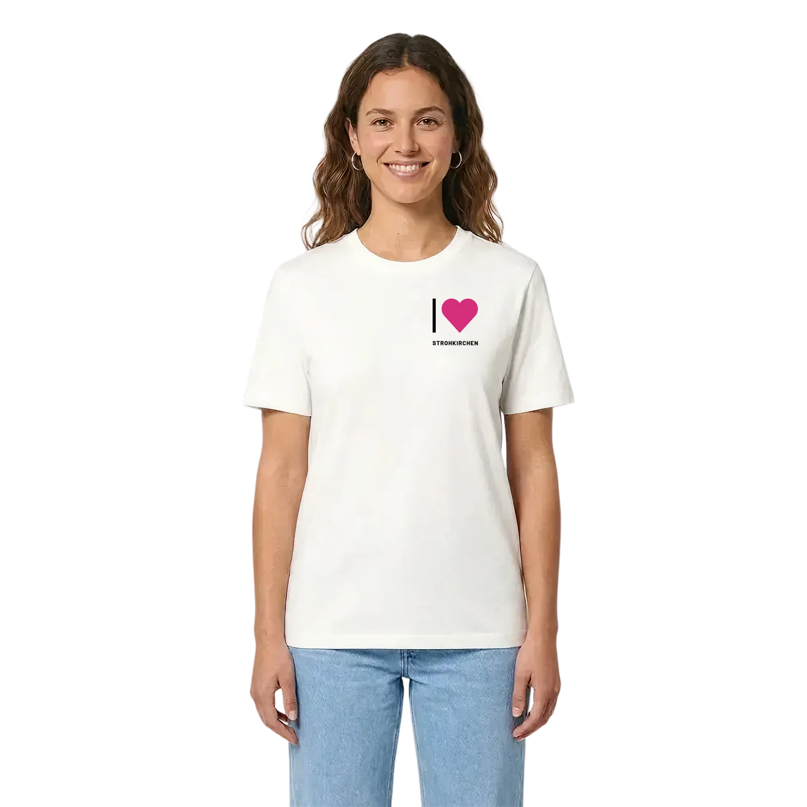 Jag älskar Strohkirchen t-shirt litet tryck – White, i miljö