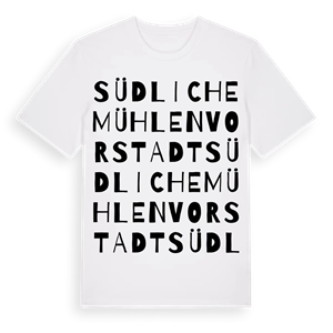 Südliche Mühlenvorstadt ordlek t-shirt – ekologisk bomull t-shirt från Pinshirt