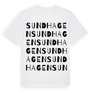 Sundhagen ordlek t-shirt – ekologisk bomull t-shirt från Pinshirt