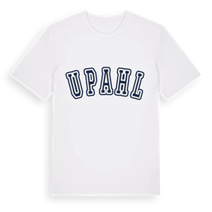 Upahl college t-shirt – ekologisk bomull t-shirt från Pinshirt