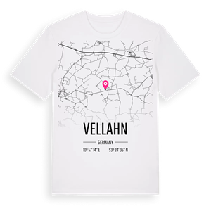 Vellahn karta t-shirt – ekologisk bomull t-shirt från Pinshirt