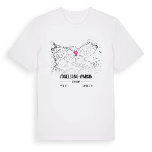 Vogelsang-Warsin karta t-shirt – ekologisk bomull t-shirt från Pinshirt