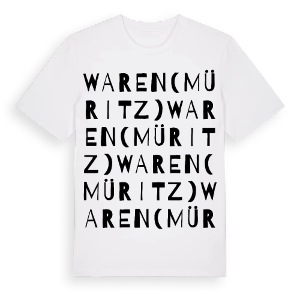 Waren (Müritz) ordlek t-shirt – ekologisk bomull t-shirt från Pinshirt