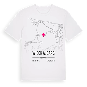 Wieck a. Darß karta t-shirt – ekologisk bomull t-shirt från Pinshirt