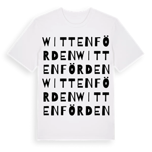 Wittenförden ordlek t-shirt – ekologisk bomull t-shirt från Pinshirt