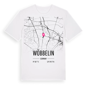 Wöbbelin karta t-shirt – ekologisk bomull t-shirt från Pinshirt