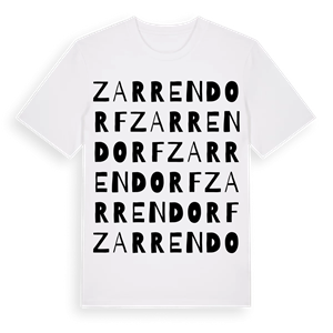 Zarrendorf ordlek t-shirt – ekologisk bomull t-shirt från Pinshirt
