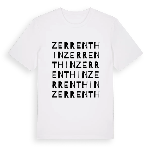Zerrenthin ordlek t-shirt – ekologisk bomull t-shirt från Pinshirt