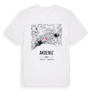 Akdeniz karta t-shirt – ekologisk bomull t-shirt från Pinshirt