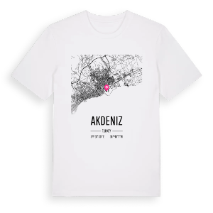 Akdeniz karta t-shirt – ekologisk bomull t-shirt från Pinshirt